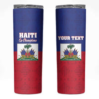 Custom Haiti Football Skinny Tumbler Les Grenadiers 2026 Back to the World Cup - Wonder Print Shop
