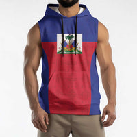 Custom Haiti Football Sleeveless Hoodie Les Grenadiers 2026 Back to the World Cup - Wonder Print Shop