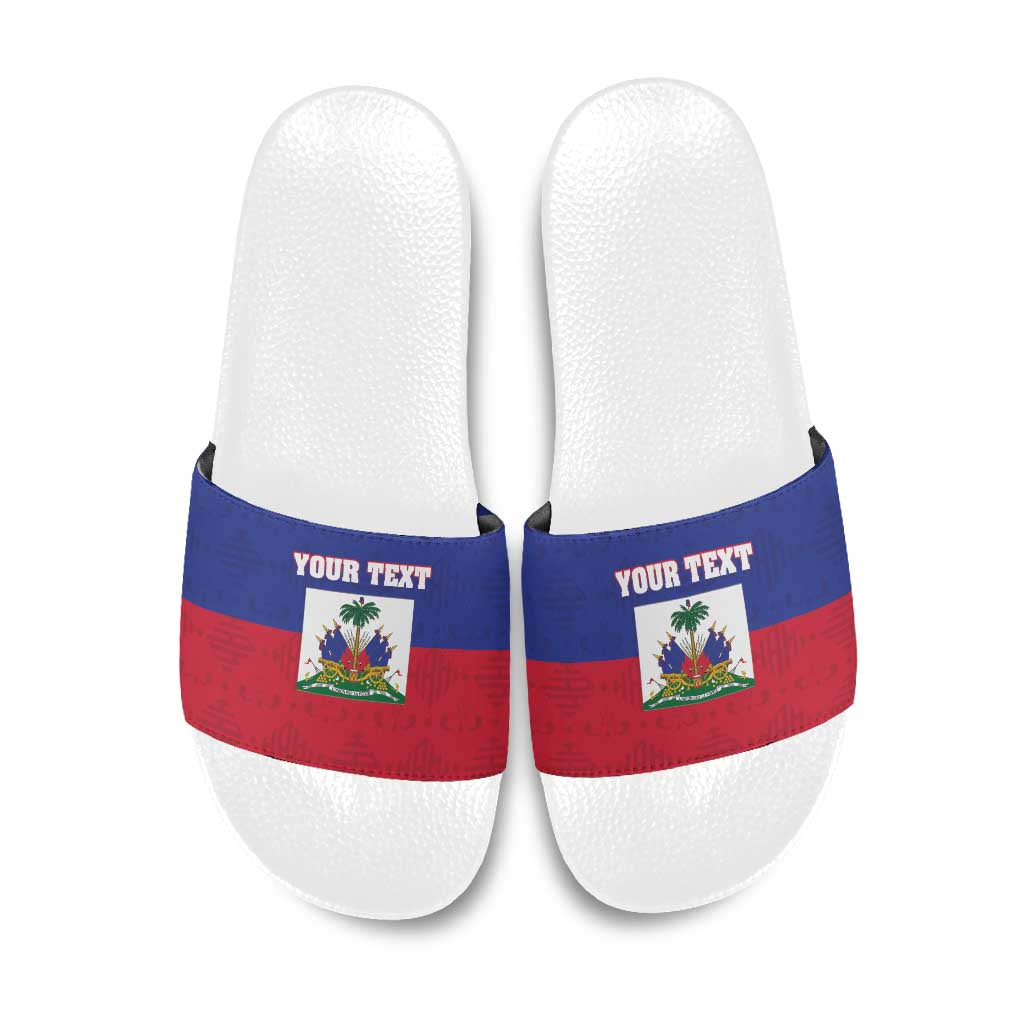 Custom Haiti Football Slide Sandals Les Grenadiers 2026 Back to the World Cup - Wonder Print Shop