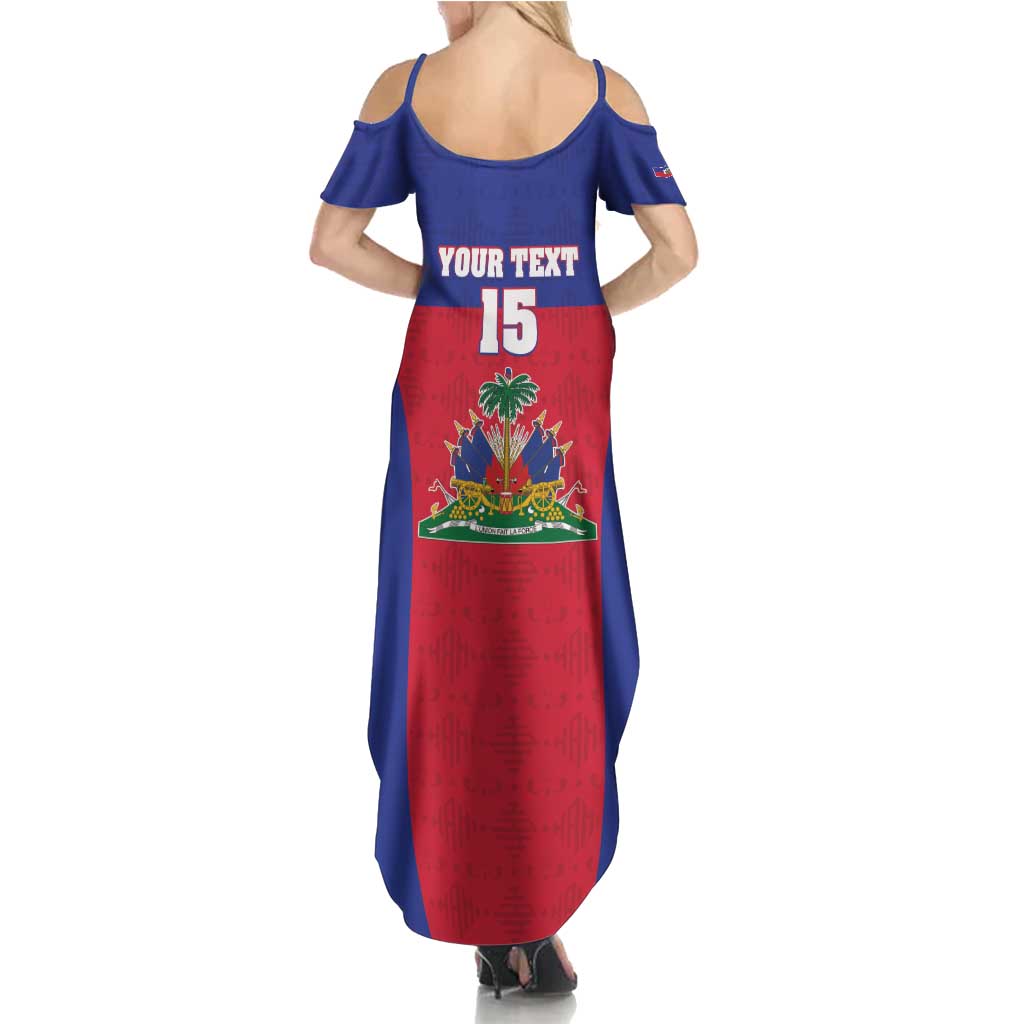 Custom Haiti Football Summer Maxi Dress Les Grenadiers 2026 Back to the World Cup - Wonder Print Shop