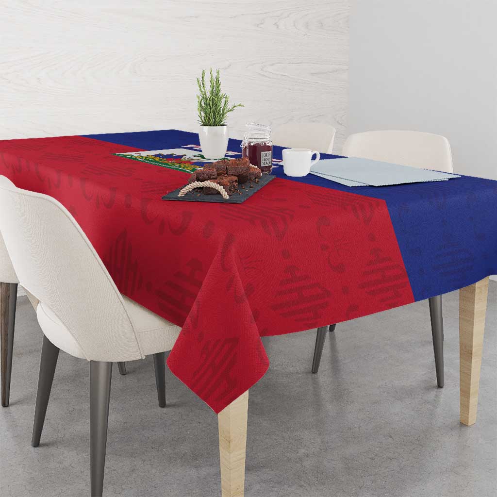 Custom Haiti Football Tablecloth Les Grenadiers 2026 Back to the World Cup - Wonder Print Shop