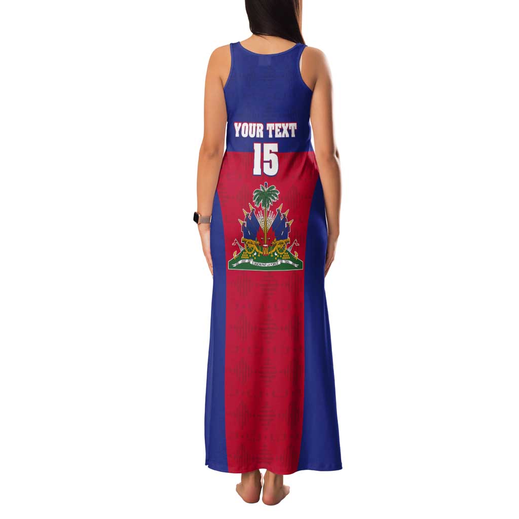 Custom Haiti Football Tank Maxi Dress Les Grenadiers 2026 Back to the World Cup - Wonder Print Shop