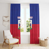 Custom Haiti Football Window Curtain Les Grenadiers 2026 Back to the World Cup - Wonder Print Shop