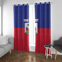 Custom Haiti Football Window Curtain Les Grenadiers 2026 Back to the World Cup - Wonder Print Shop