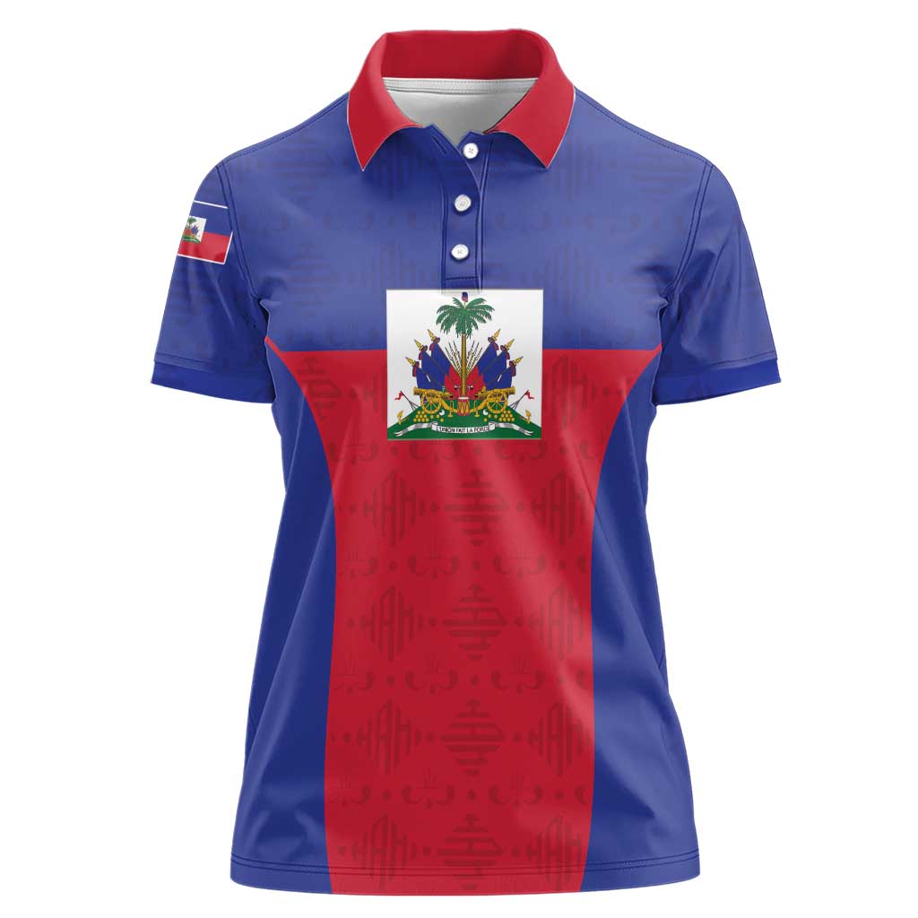 Custom Haiti Football Women Polo Shirt Les Grenadiers 2026 Back to the World Cup - Wonder Print Shop