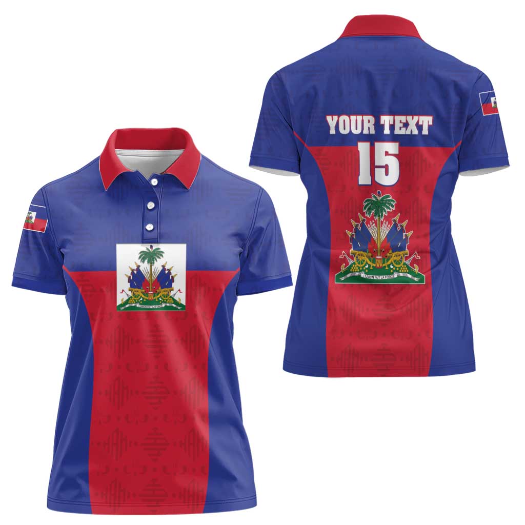 Custom Haiti Football Women Polo Shirt Les Grenadiers 2026 Back to the World Cup - Wonder Print Shop