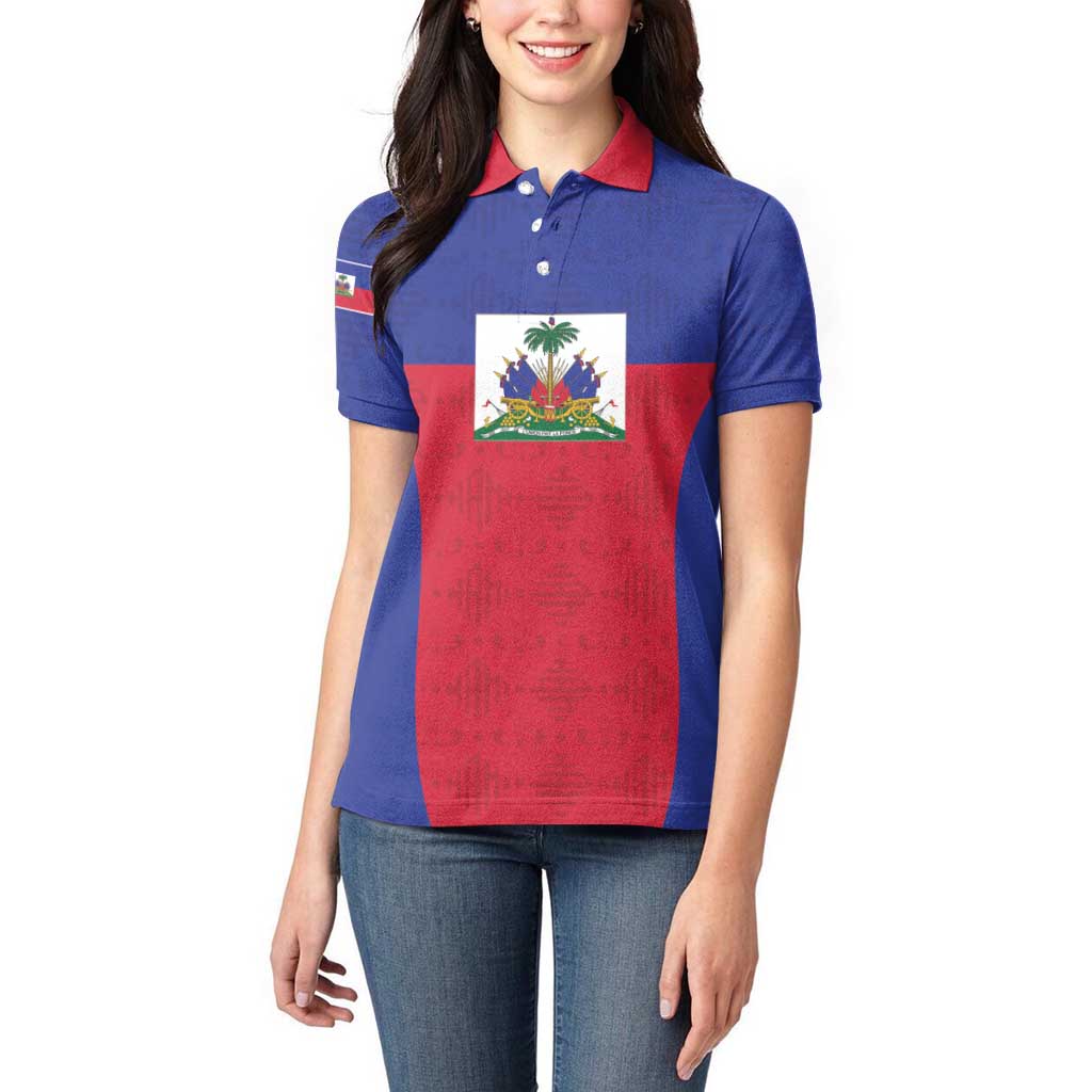 Custom Haiti Football Women Polo Shirt Les Grenadiers 2026 Back to the World Cup - Wonder Print Shop