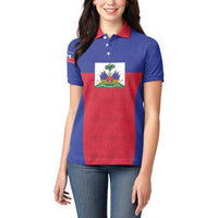 Custom Haiti Football Women Polo Shirt Les Grenadiers 2026 Back to the World Cup - Wonder Print Shop