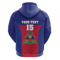 Custom Haiti Football Zip Hoodie Les Grenadiers 2026 Back to the World Cup - Wonder Print Shop