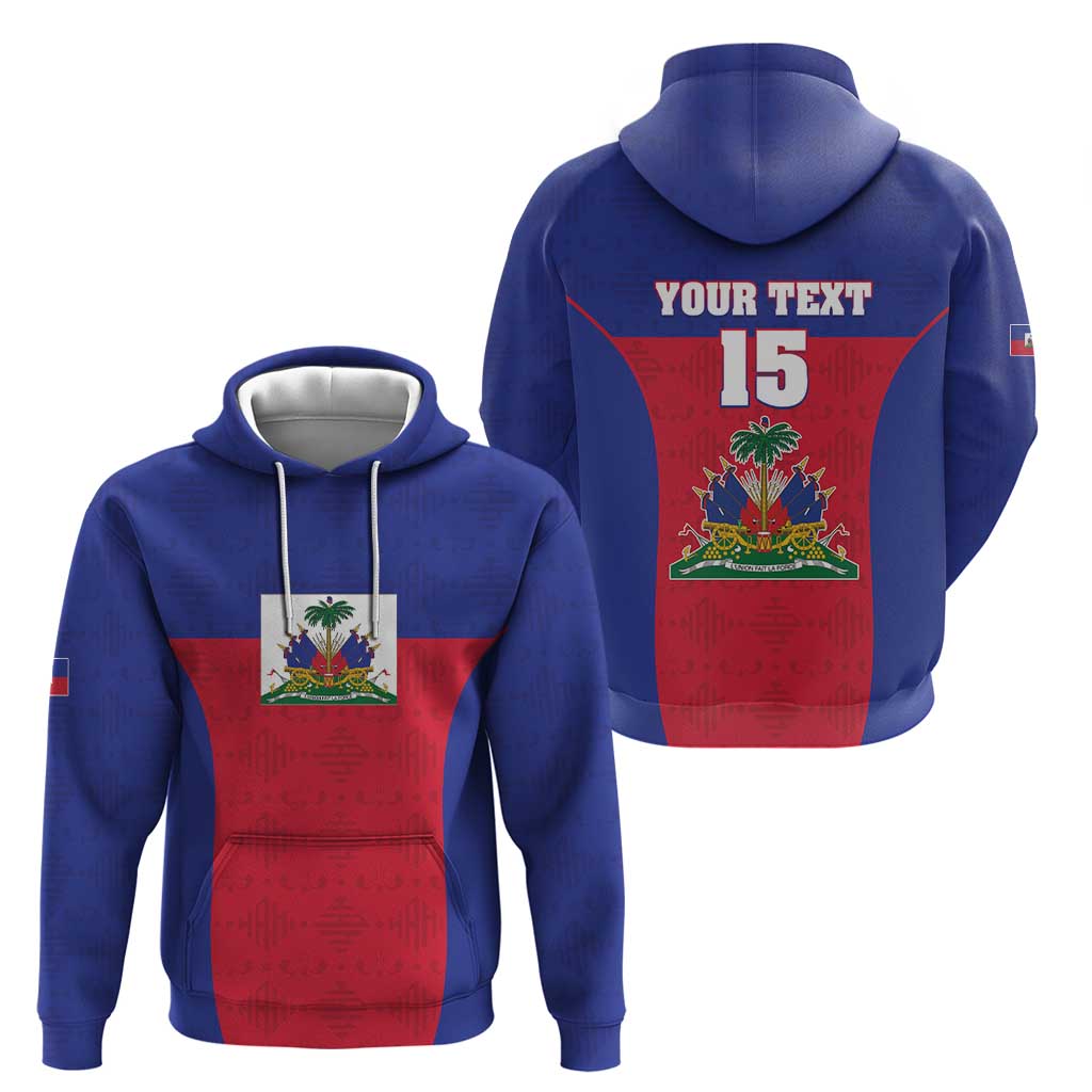 Custom Haiti Football Zip Hoodie Les Grenadiers 2026 Back to the World Cup - Wonder Print Shop