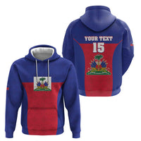 Custom Haiti Football Zip Hoodie Les Grenadiers 2026 Back to the World Cup - Wonder Print Shop