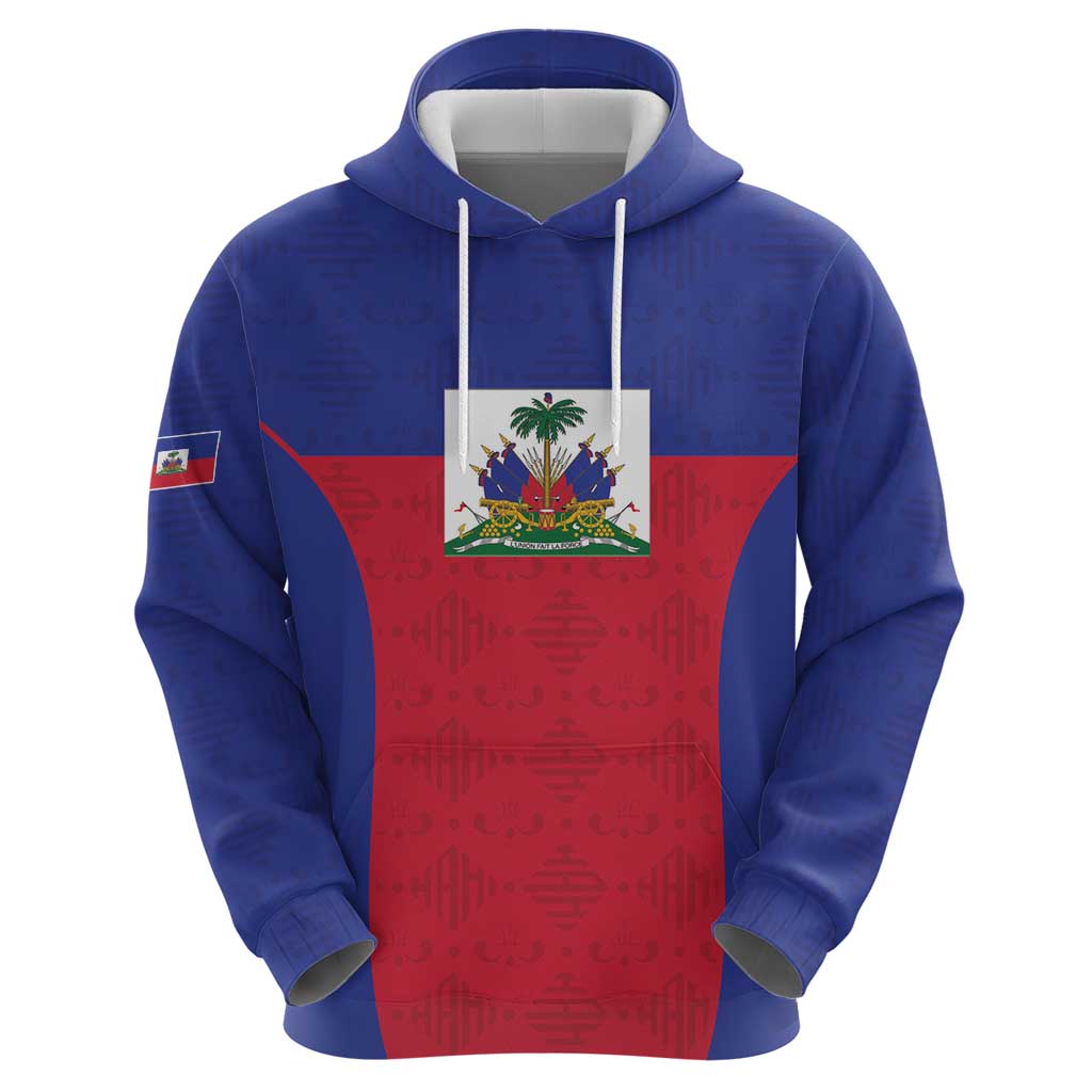 Custom Haiti Football Zip Hoodie Les Grenadiers 2026 Back to the World Cup - Wonder Print Shop