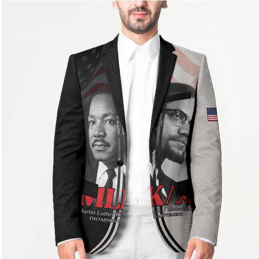 Martin Luther King And Malcolm X Blazer Two Minds One Movement - Wonder Print Shop