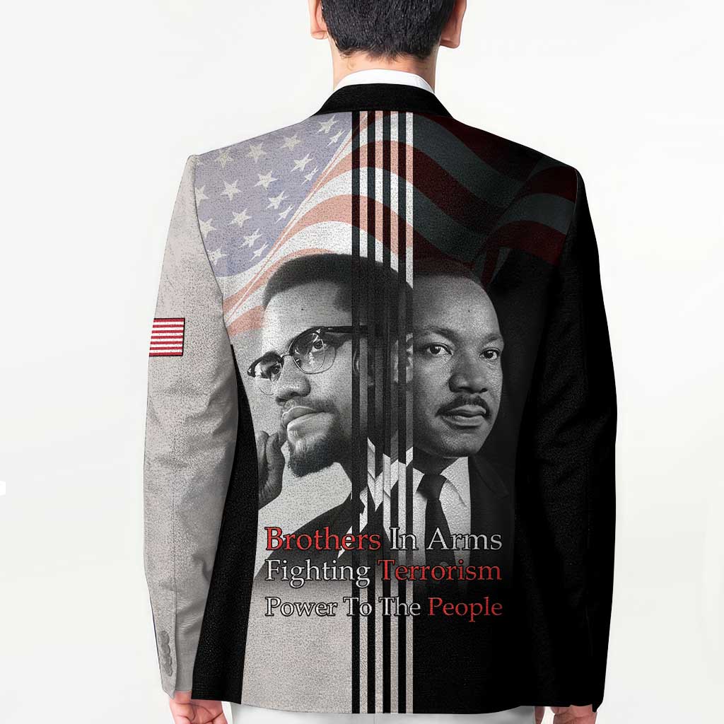 Martin Luther King And Malcolm X Blazer Two Minds One Movement - Wonder Print Shop