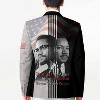 Martin Luther King And Malcolm X Blazer Two Minds One Movement - Wonder Print Shop