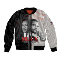Martin Luther King And Malcolm X Bomber Jacket Two Minds One Movement - Wonder Print Shop