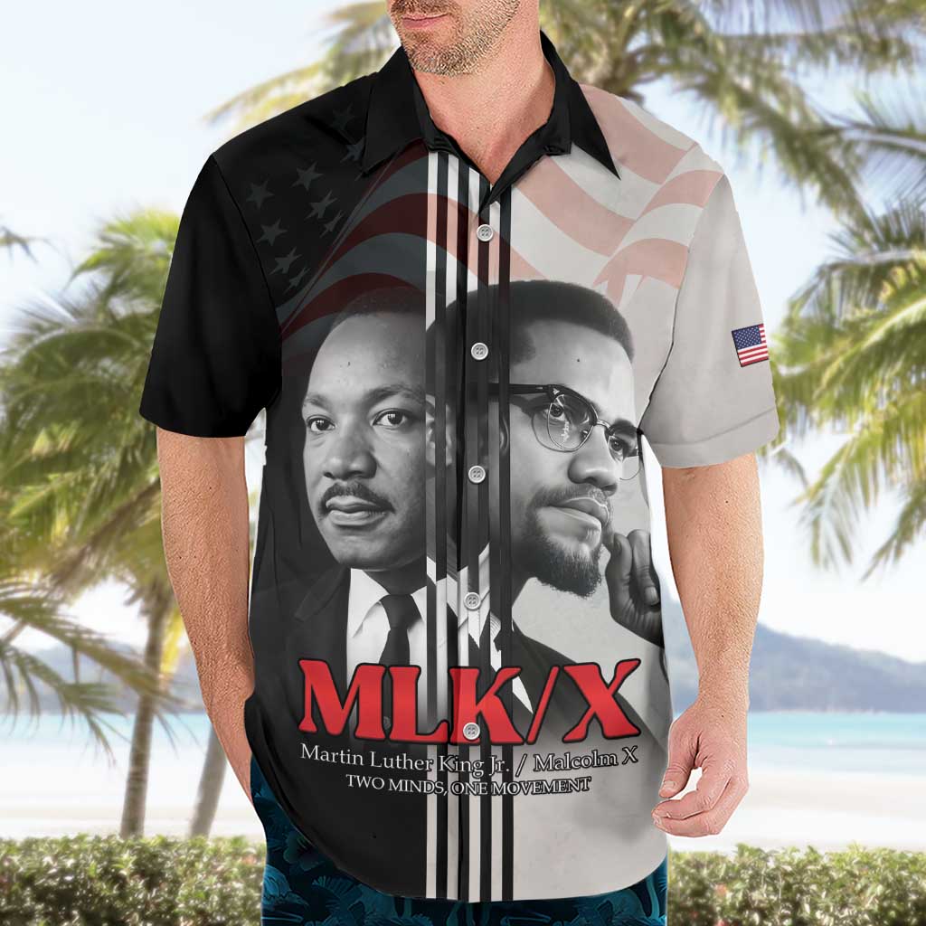 Martin Luther King And Malcolm X Hawaiian Shirt Two Minds One Movement - Wonder Print Shop