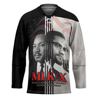 Martin Luther King And Malcolm X Hockey Jersey Two Minds One Movement - Wonder Print Shop