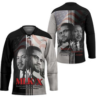 Martin Luther King And Malcolm X Hockey Jersey Two Minds One Movement - Wonder Print Shop