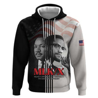 Martin Luther King And Malcolm X Hoodie Two Minds One Movement - Wonder Print Shop