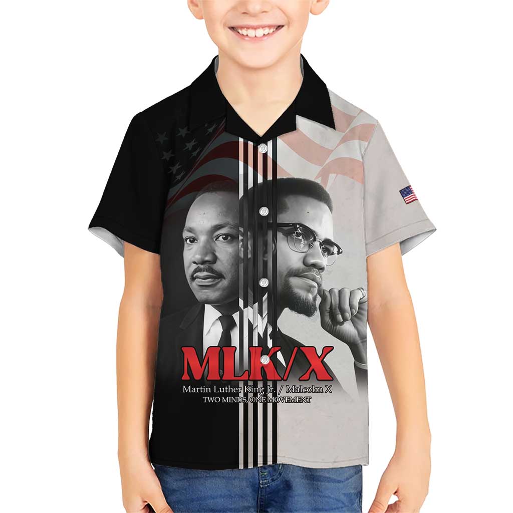 Martin Luther King And Malcolm X Kid Hawaiian Shirt Two Minds One Movement - Wonder Print Shop