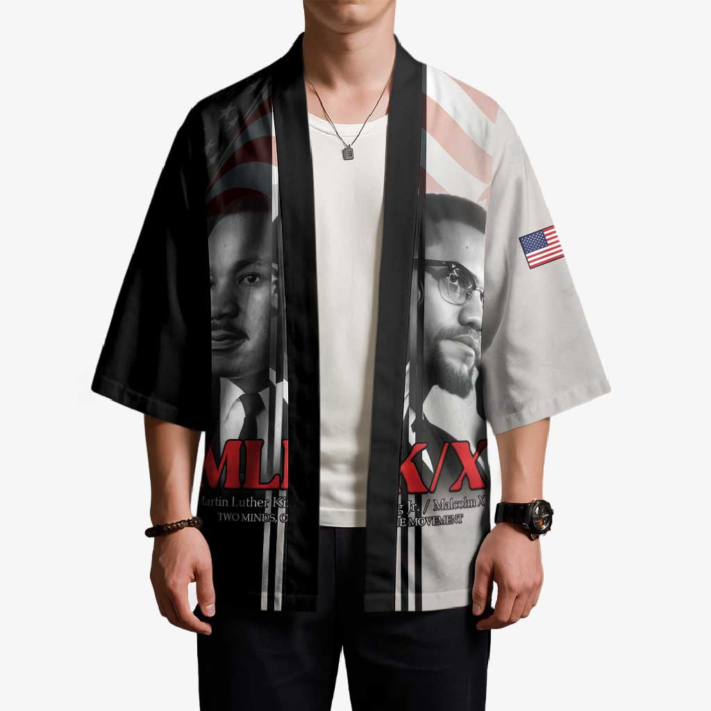 Martin Luther King And Malcolm X Kimono Two Minds One Movement - Wonder Print Shop