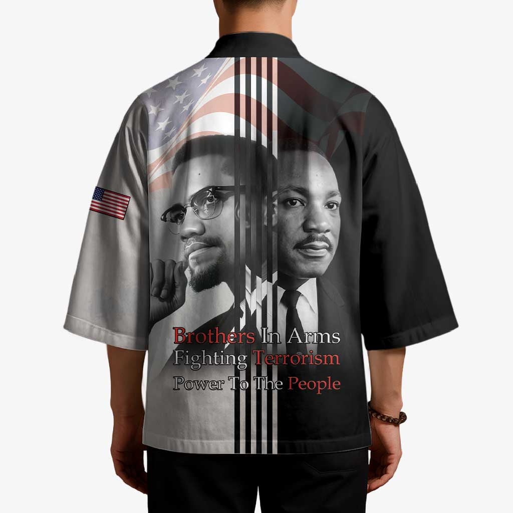 Martin Luther King And Malcolm X Kimono Two Minds One Movement - Wonder Print Shop