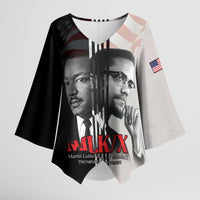 Martin Luther King And Malcolm X Kimono Sleeve Blouse Two Minds One Movement - Wonder Print Shop