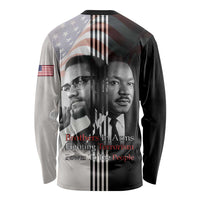 Martin Luther King And Malcolm X Long Sleeve Shirt Two Minds One Movement - Wonder Print Shop