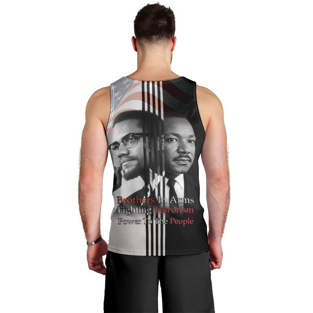 Martin Luther King And Malcolm X Men Tank Top Two Minds One Movement - Wonder Print Shop