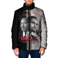 Martin Luther King And Malcolm X Padded Jacket Two Minds One Movement - Wonder Print Shop