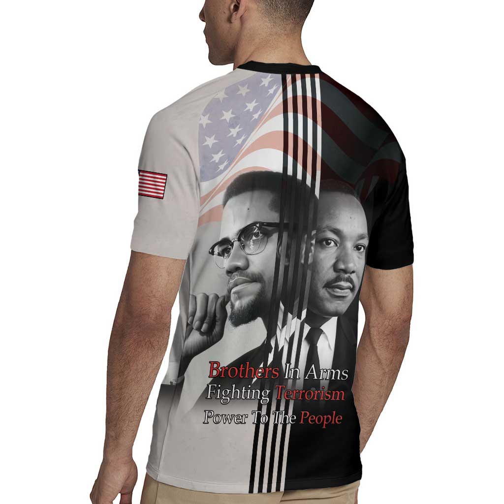 Martin Luther King And Malcolm X Rugby Jersey Two Minds One Movement - Wonder Print Shop