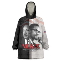 Martin Luther King And Malcolm X Wearable Blanket Hoodie Two Minds One Movement - Wonder Print Shop