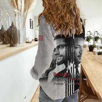 Martin Luther King And Malcolm X Women Casual Shirt Two Minds One Movement - Wonder Print Shop