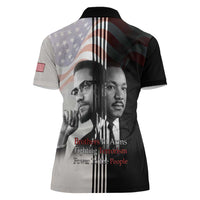 Martin Luther King And Malcolm X Women Polo Shirt Two Minds One Movement - Wonder Print Shop