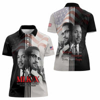 Martin Luther King And Malcolm X Women Polo Shirt Two Minds One Movement - Wonder Print Shop