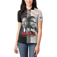 Martin Luther King And Malcolm X Women Polo Shirt Two Minds One Movement - Wonder Print Shop