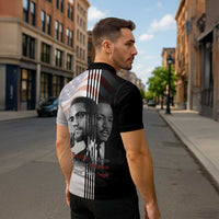 Martin Luther King And Malcolm X Zipper Polo Shirt Two Minds One Movement - Wonder Print Shop