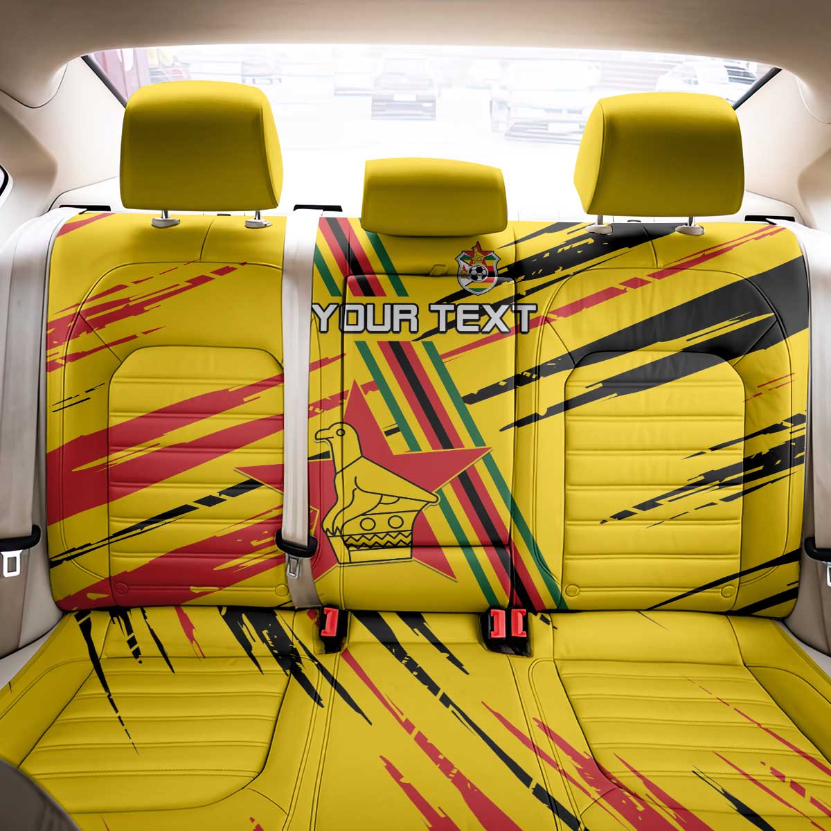 Custom Zimbabwe Football Back Car Seat Cover Go Warriors