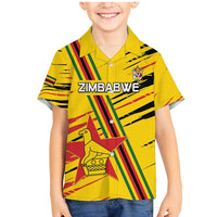 Custom Zimbabwe Football Family Matching Mermaid Dress and Hawaiian Shirt Go Warriors