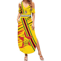 Custom Zimbabwe Football Family Matching Summer Maxi Dress and Hawaiian Shirt Go Warriors
