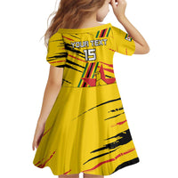 Custom Zimbabwe Football Kid Short Sleeve Dress Go Warriors