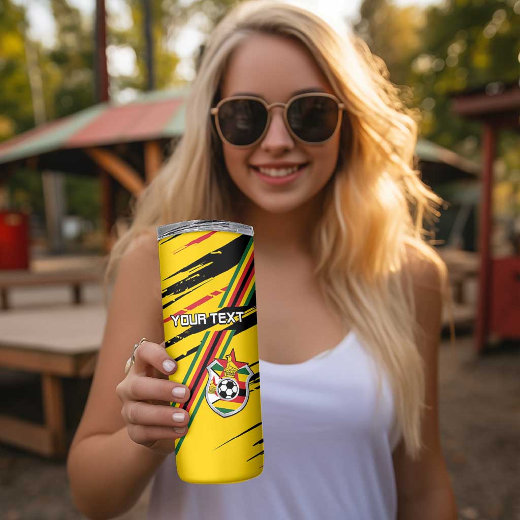 Custom Zimbabwe Football Skinny Tumbler Go Warriors