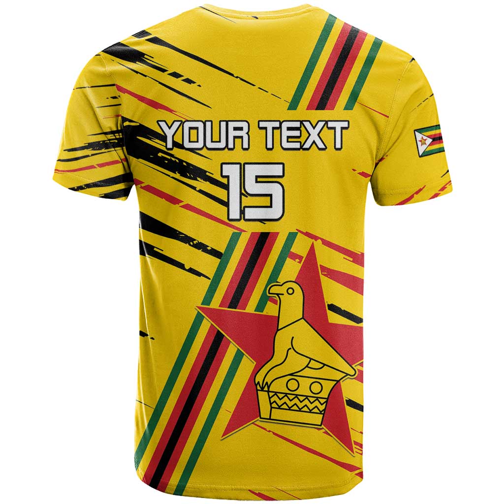 Custom Zimbabwe Football T Shirt Go Warriors
