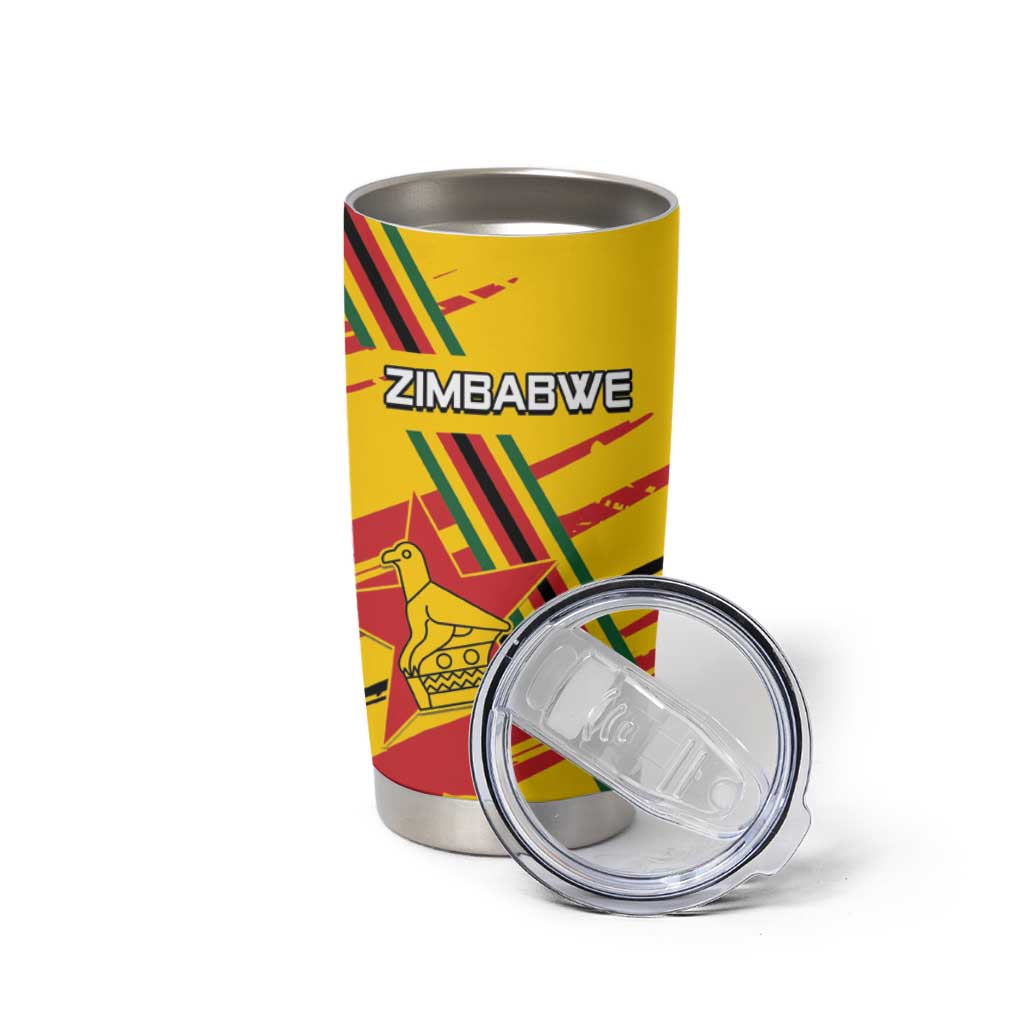 Custom Zimbabwe Football Tumbler Cup Go Warriors