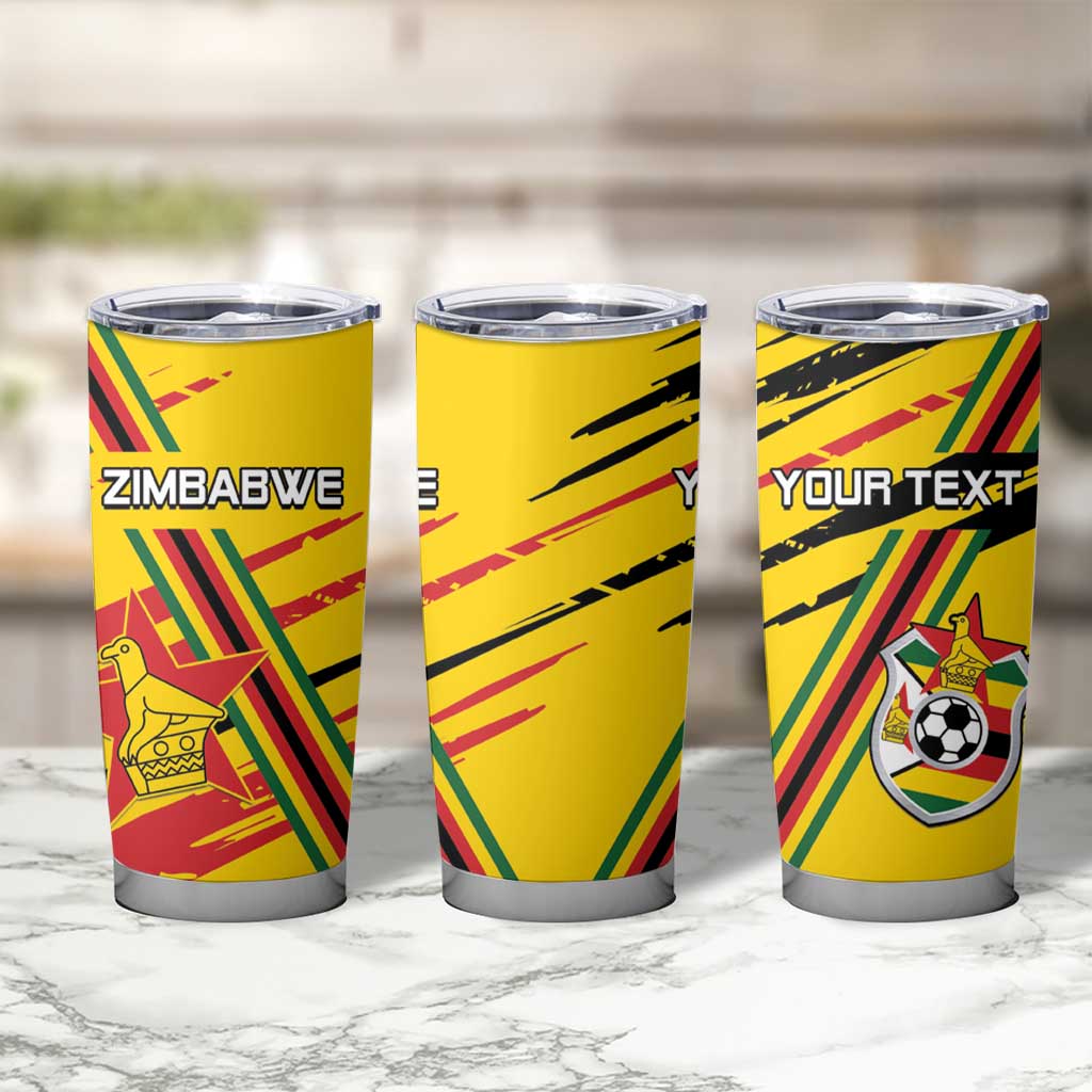 Custom Zimbabwe Football Tumbler Cup Go Warriors