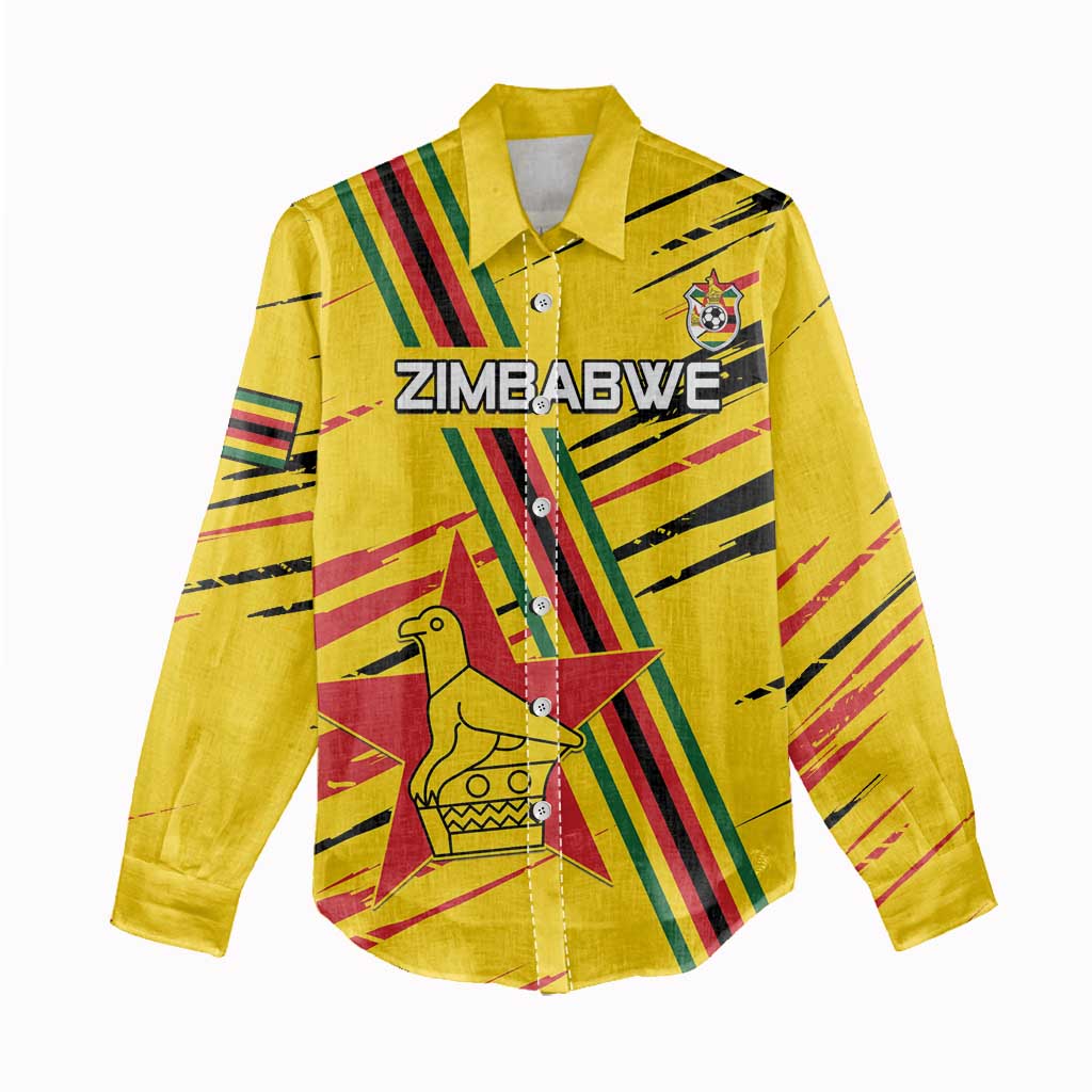 Custom Zimbabwe Football Women Casual Shirt Go Warriors