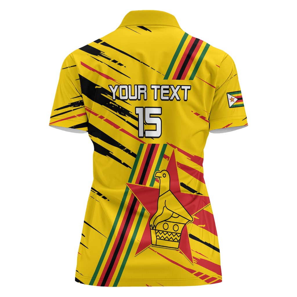 Custom Zimbabwe Football Women Polo Shirt Go Warriors