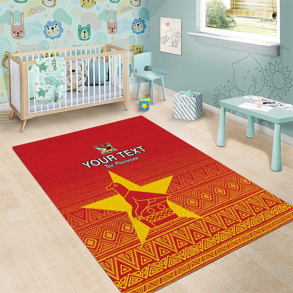 Custom Zimbabwe Cricket Area Rug Go Chevrons