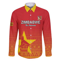 Custom Zimbabwe Cricket Family Matching Off The Shoulder Long Sleeve Dress and Hawaiian Shirt Go Chevrons